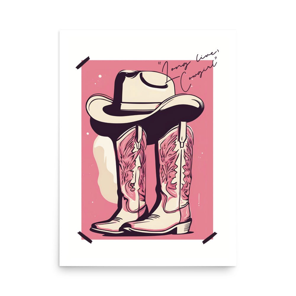 Long Lives the Cowgirl Art Print