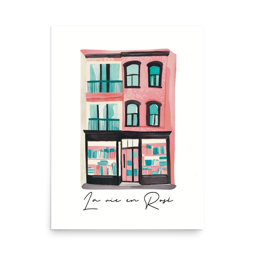 La vie en Rose Bookstore Art Print