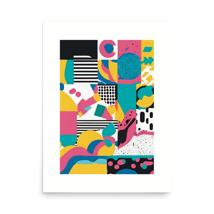 Abstract Funky Summer Colors Poster