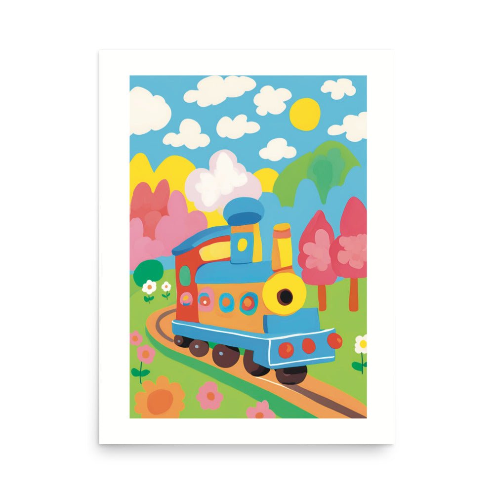 A Kids Train Art Print