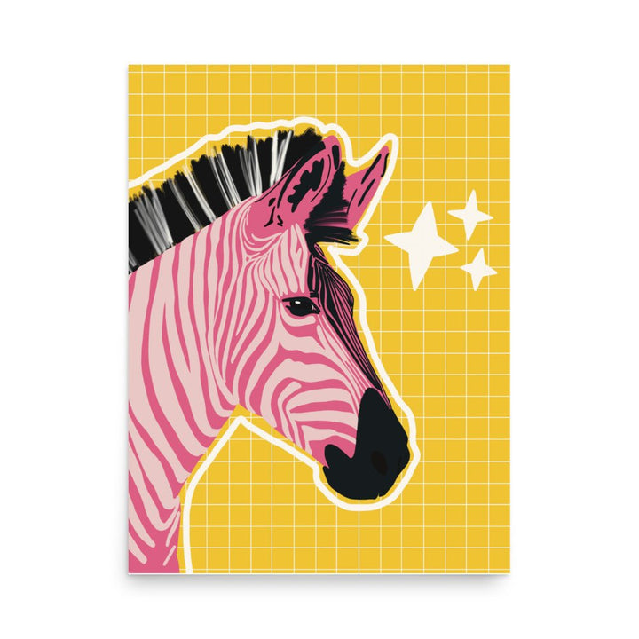 Pinky Funky Zebra Art Print