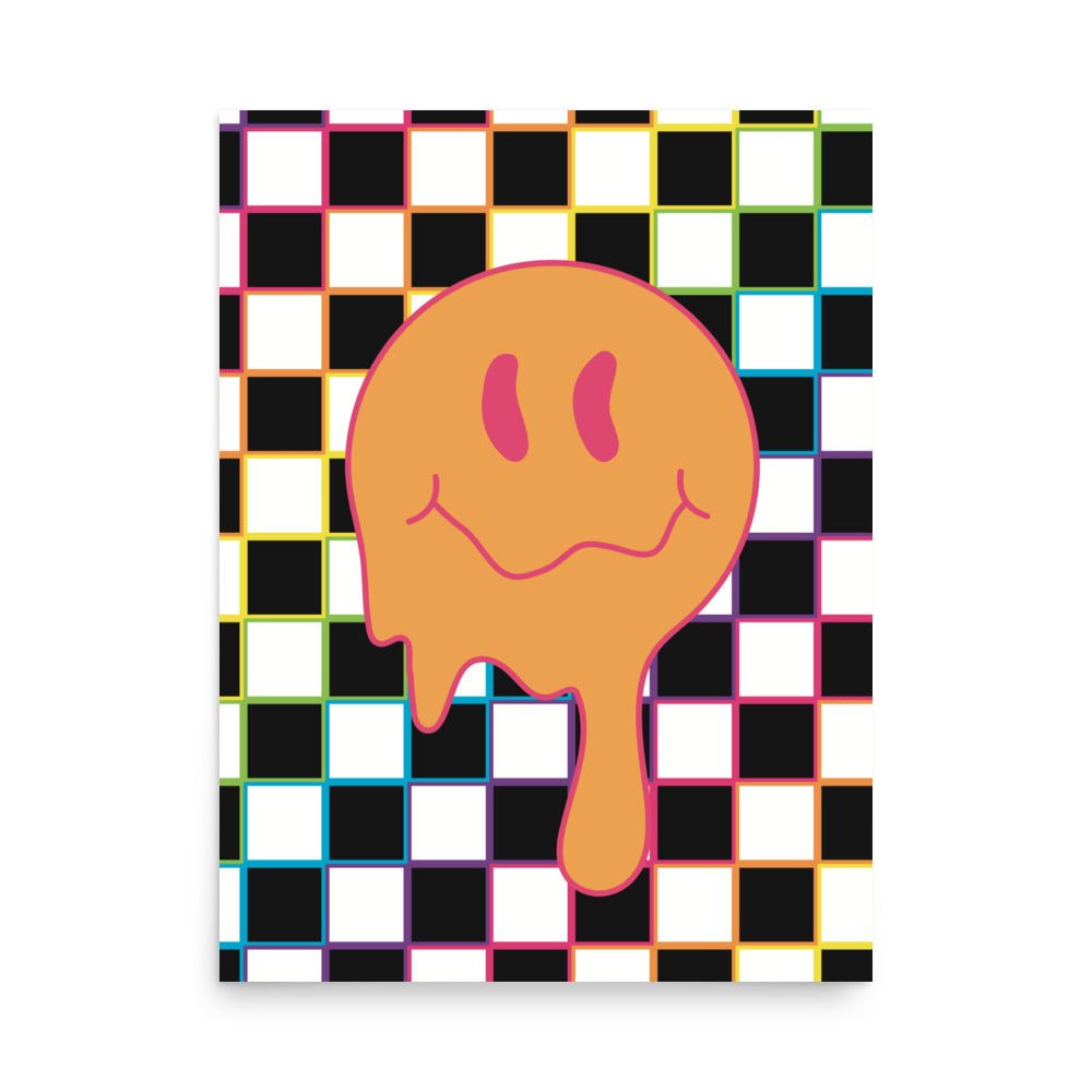 Melted, Checkered & Happy Art Print