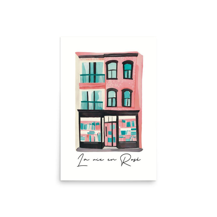 La vie en Rose Bookstore Art Print