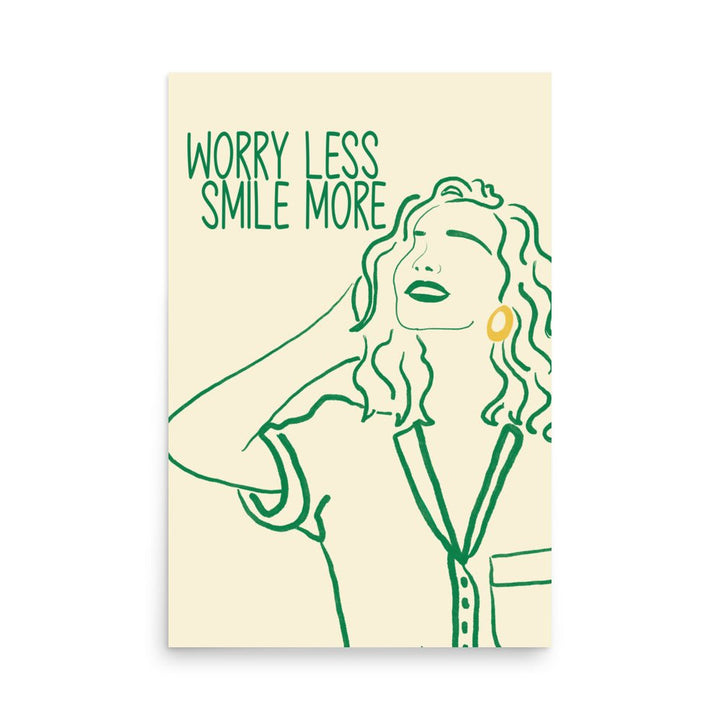 Worry Less Smile More Art Print