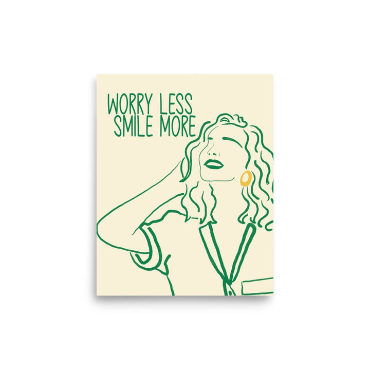 Worry Less Smile More Art Print