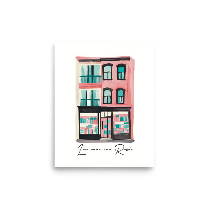 La vie en Rose Bookstore Art Print