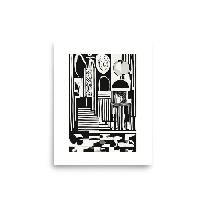 A Walk in Black and White Art Print