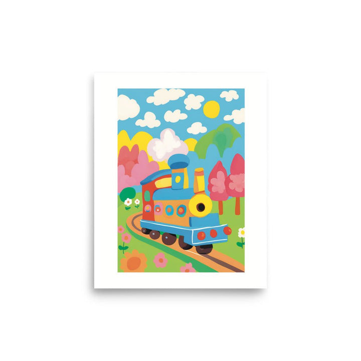 A Kids Train Art Print