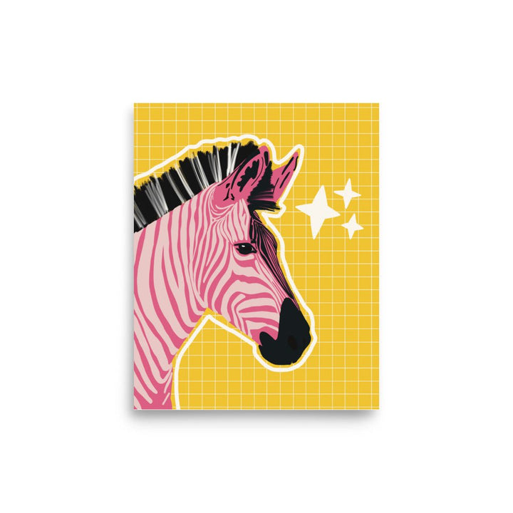 Pinky Funky Zebra Art Print