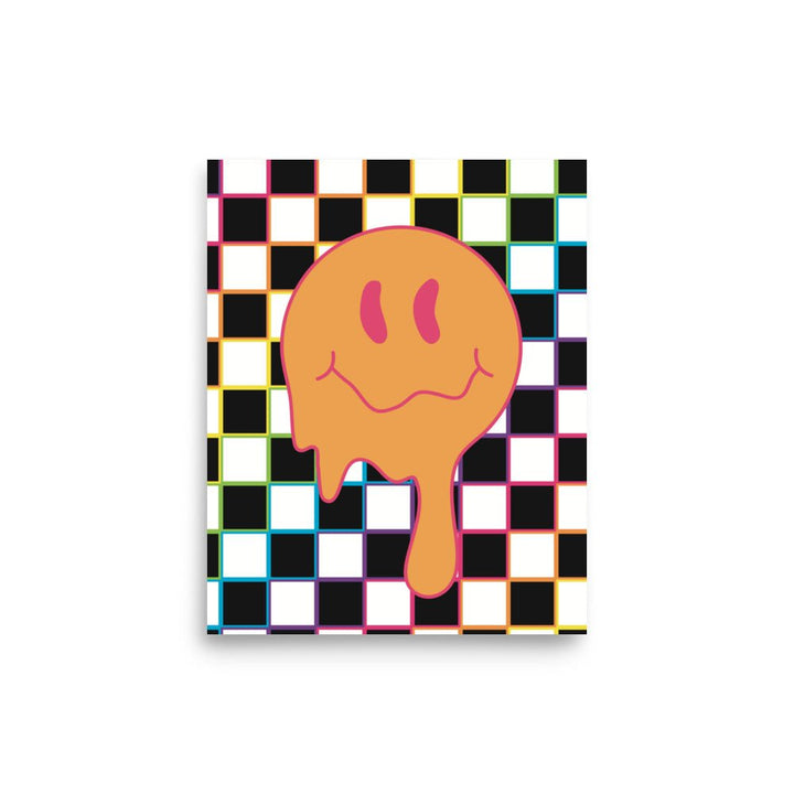 Melted, Checkered & Happy Art Print