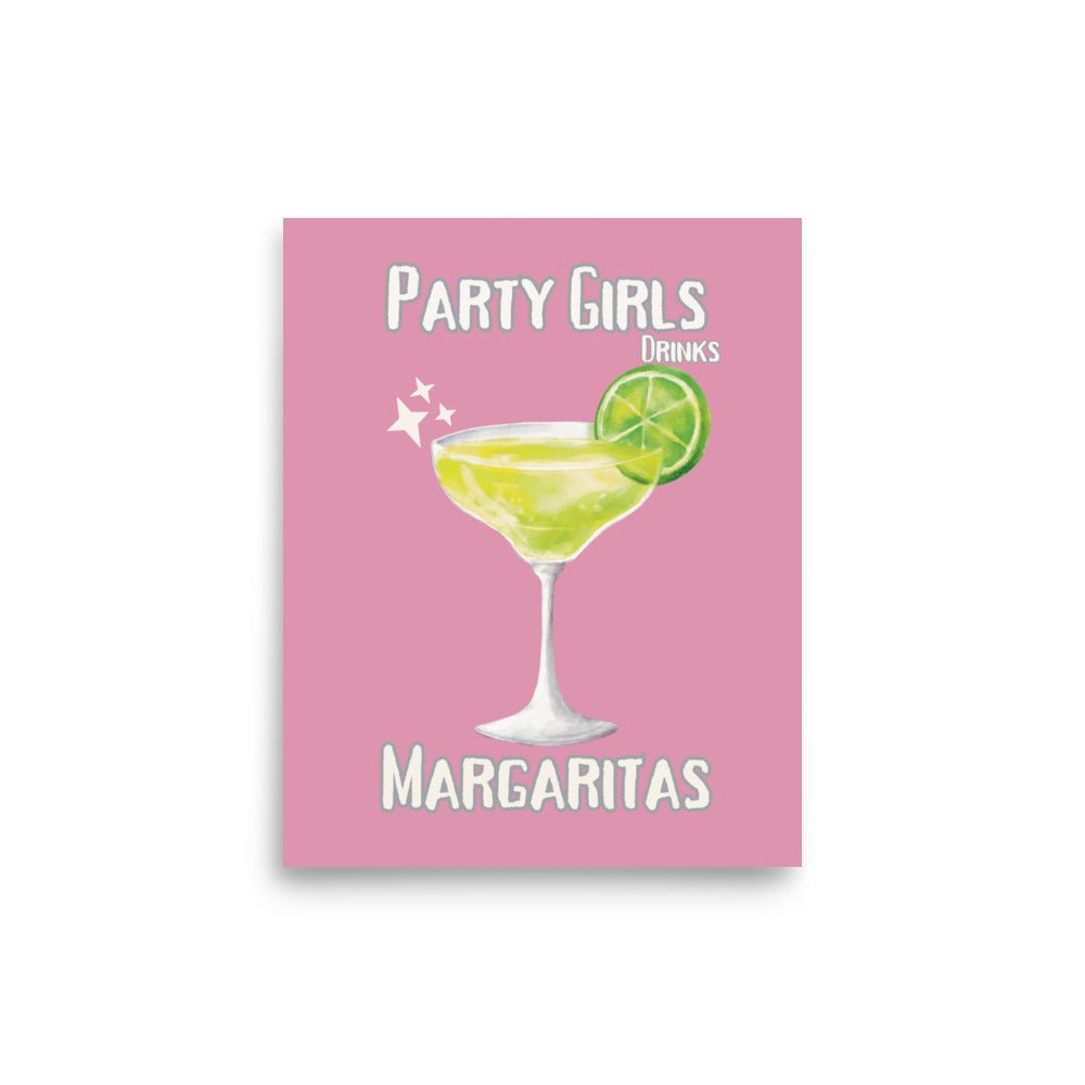 Party Girls Drink Margaritas Art Print