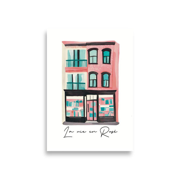 La vie en Rose Bookstore Art Print