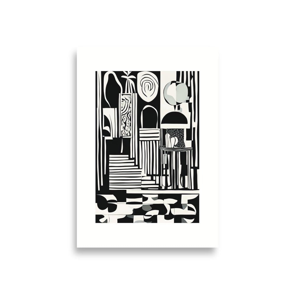 A Walk in Black and White Art Print