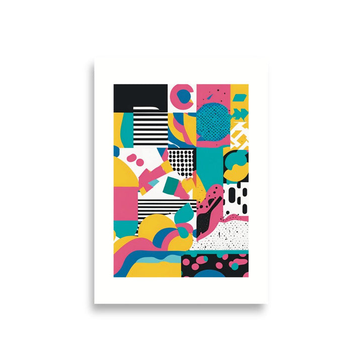 Abstract Funky Summer Colors Poster