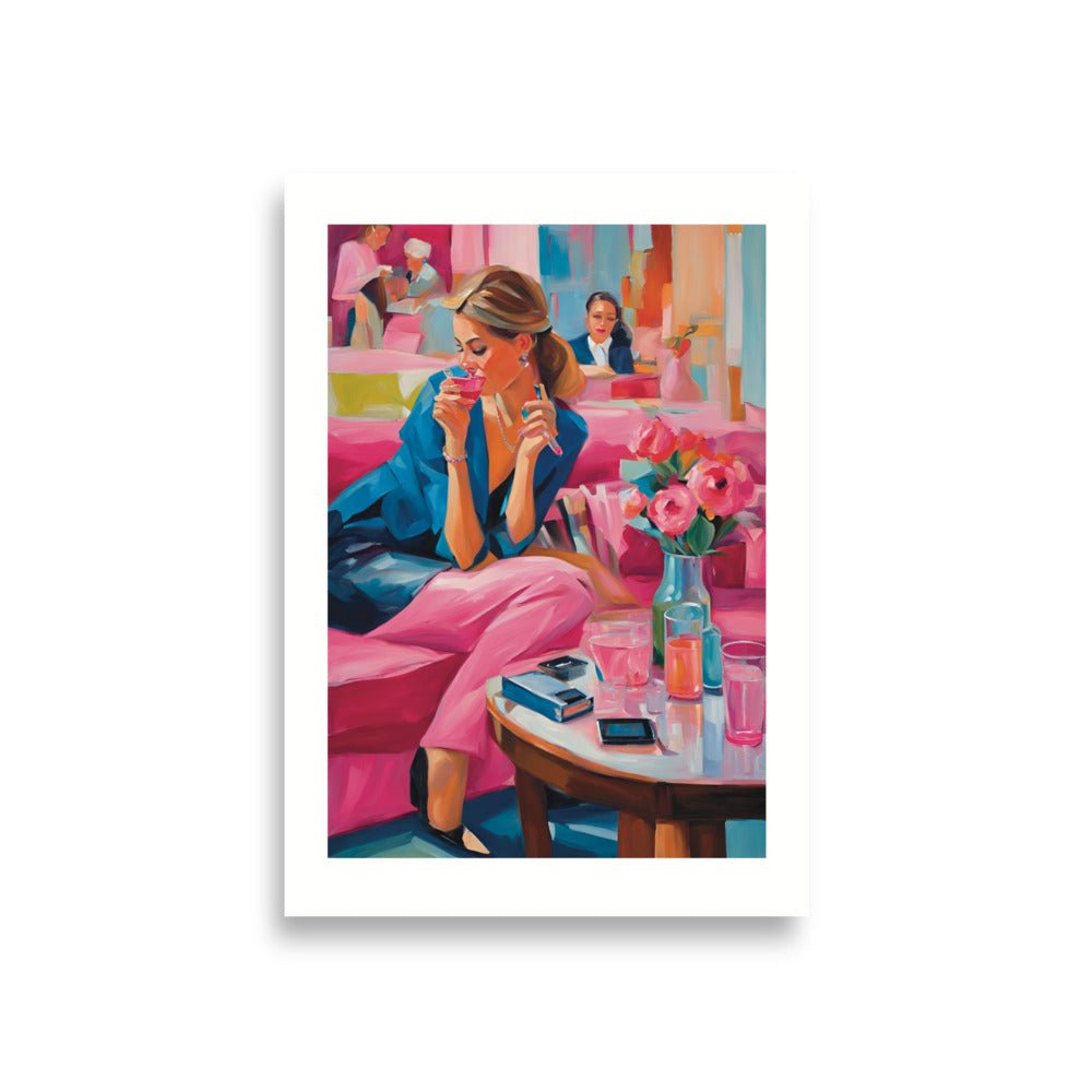 After Hour Preppy Girl Art Print