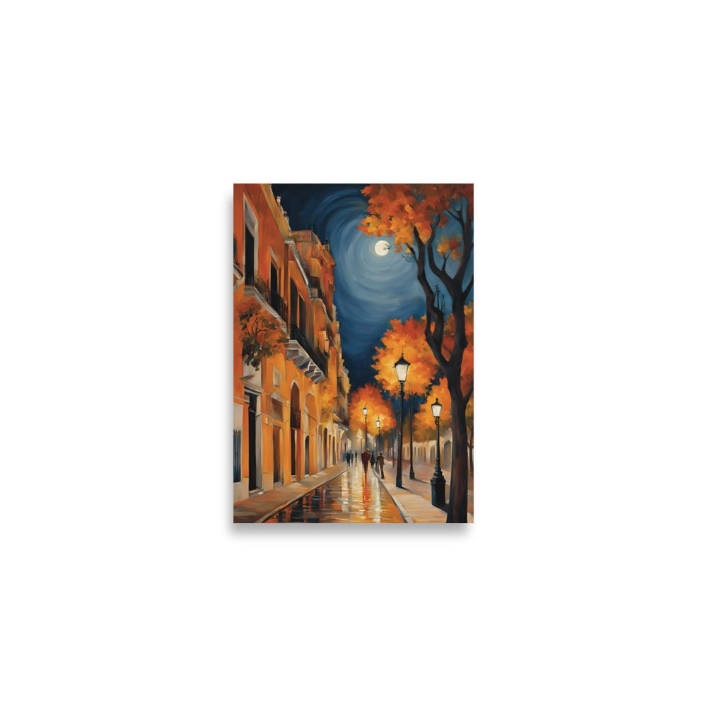 A Beautiful Autumn Night in the City Poster