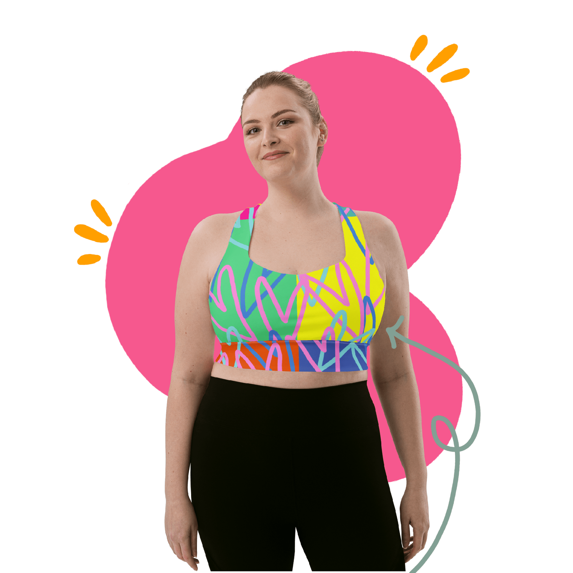 Electric Hearts-Best Sport Bras for Support--High Impact Bra