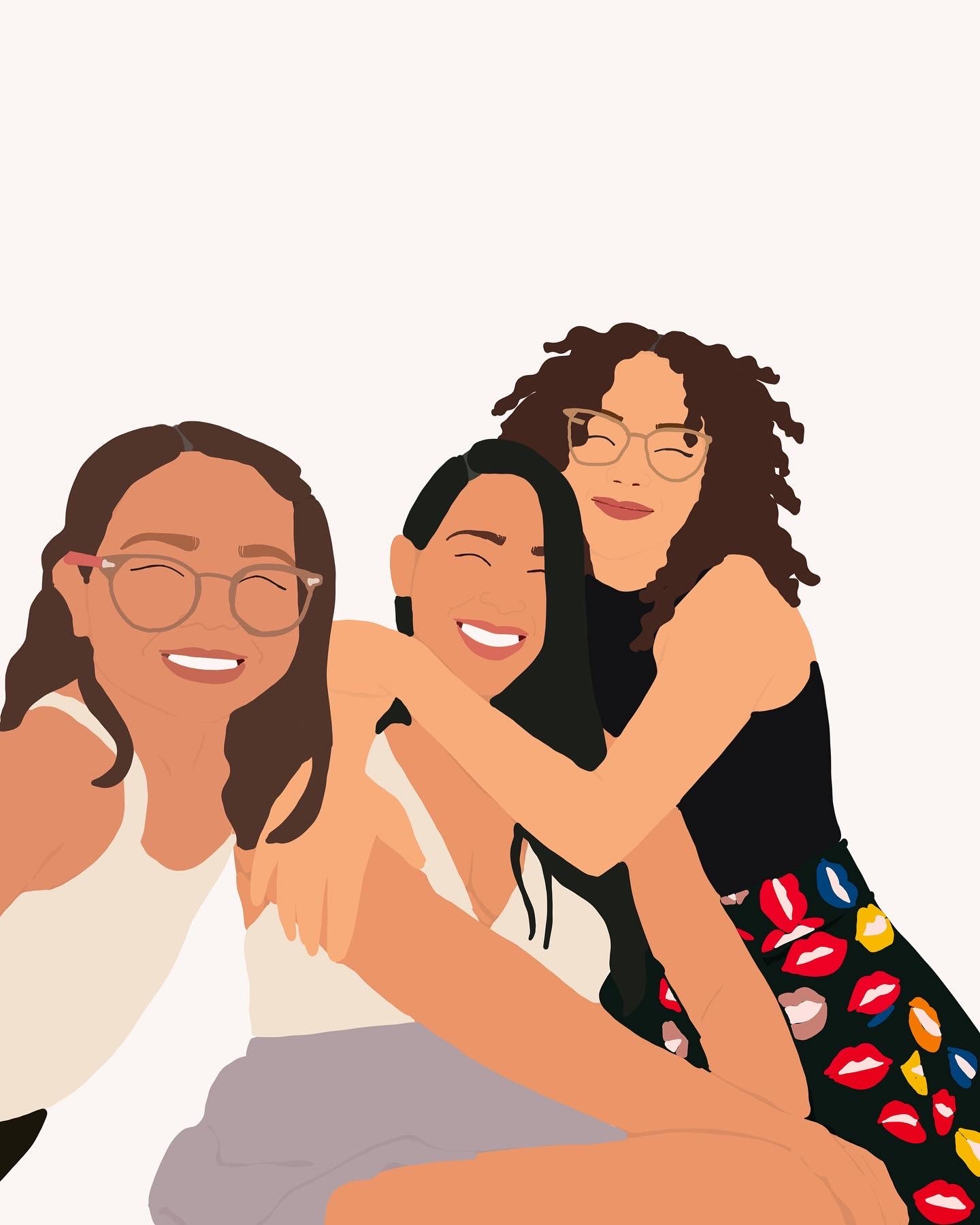Digital Portraits Illustration-Single Color Background โ simpleperfectart