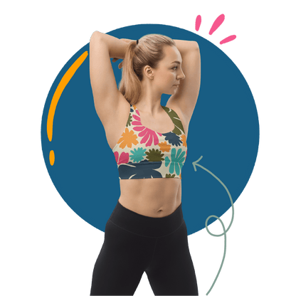 Colorful Flowers-Best Supportive Sport Bra-Sport bras High Impact