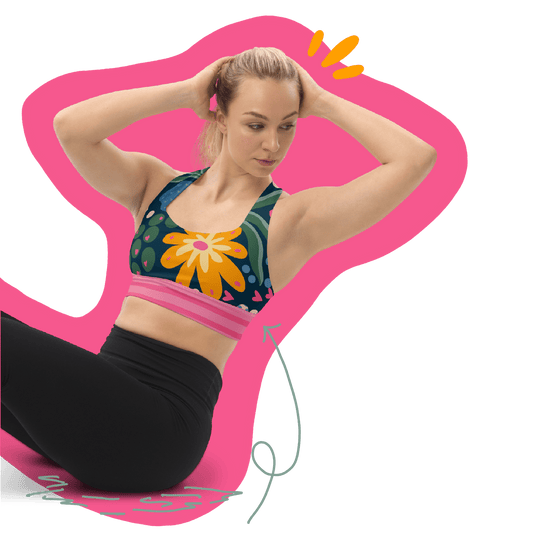 Yellow Flower-Best Supportive Sport Bra-Removable Cups