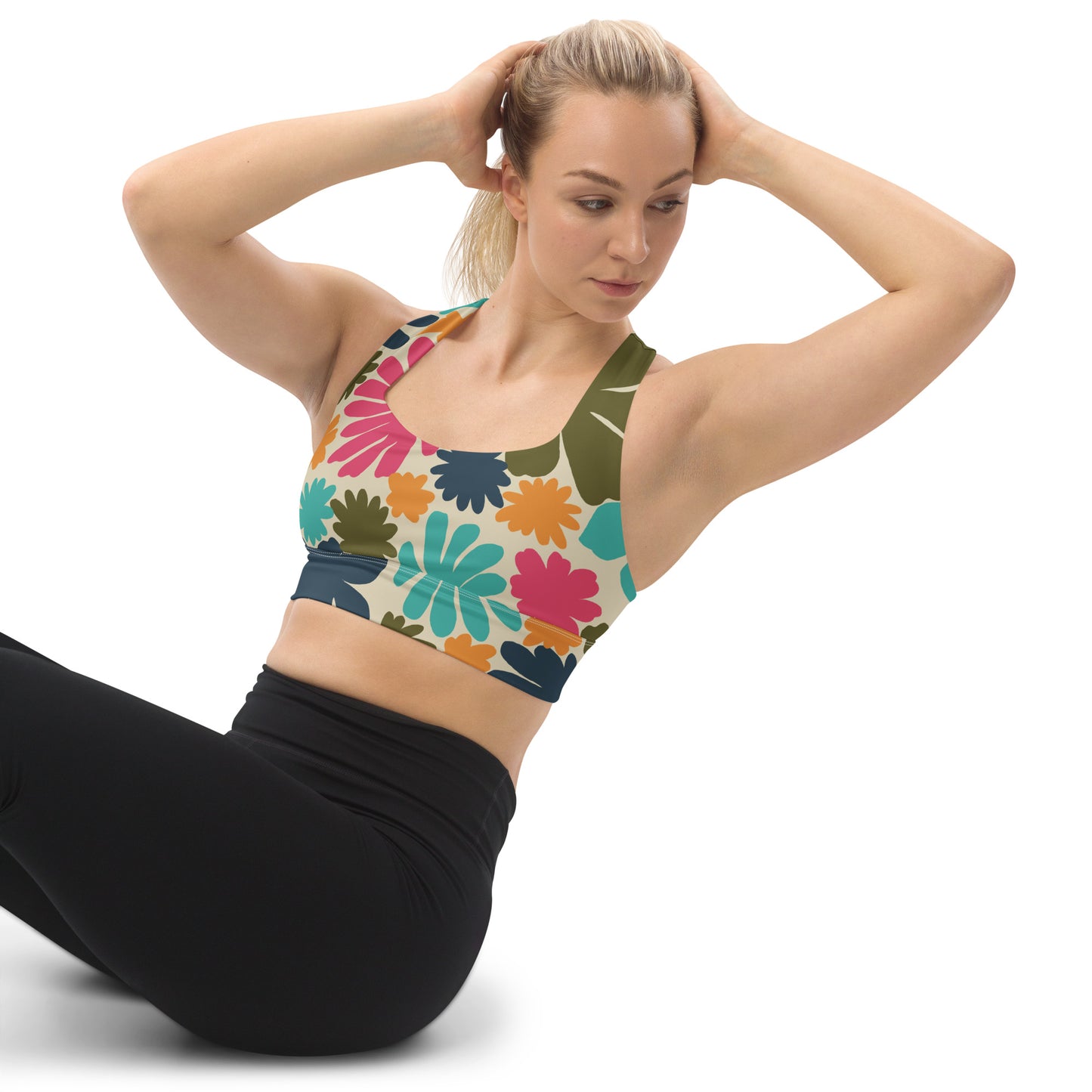 Colorful Flowers-Best Supportive Sport Bra-Sport bras High Impact