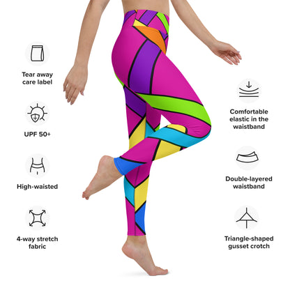 Estilo 80's - Leggings de Yoga Coloridos - Suaves y Cómodos